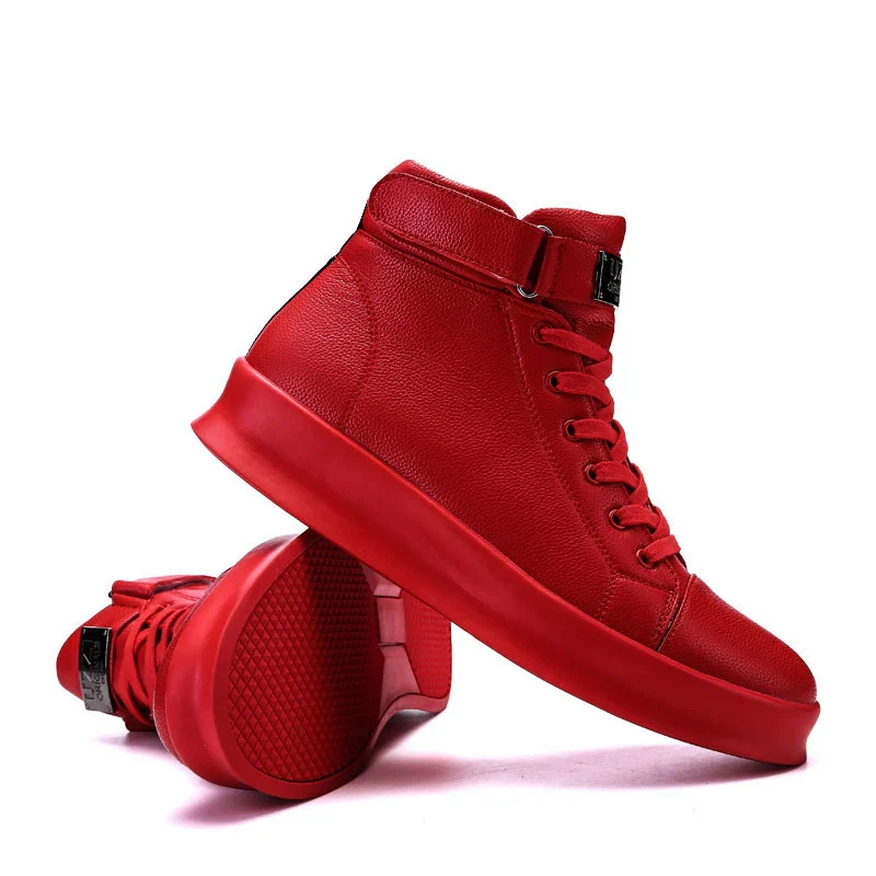 Hot Sale Superstar Men Skateboard Shoes Fashion Red Leather Sneakers Men Designer Shoes Comfortable High Top Mens Trainers Shoes