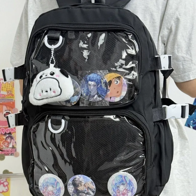 

New Model Multi Functional Backpack Bag Creative Transparent Ita Bag Simple College Style Backpack