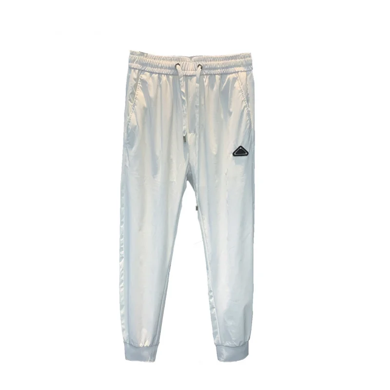 Pantalones deportivos informales ultrafinos de verano para hombre, pantalones ajustados de secado rápido, elásticos, ligeros y a la moda