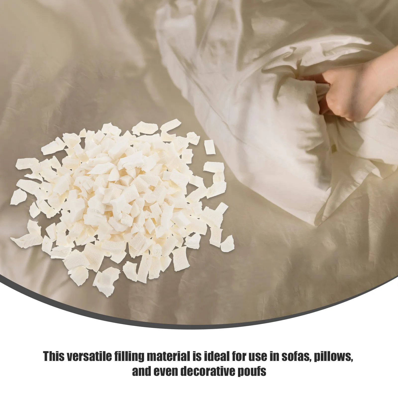 

1Set Latex Bean Bag Filling Material Comfortable Couch Cushion Pillow Stuffing Breathable Reusable Filling for Sofa Decorative