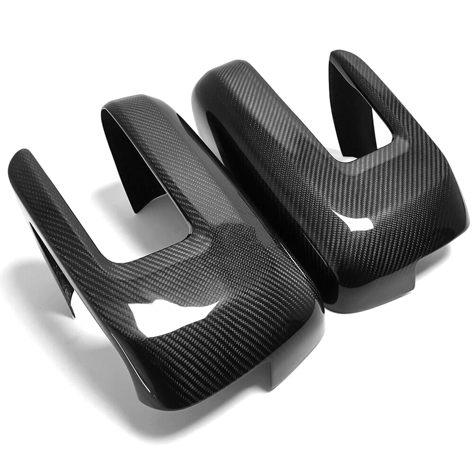 Direct Cover Carbon Fiber Rear View Mirror Cap Protective Cover Panel For Ford F150 Raptor 2021-2024 Car Interior Accessories
