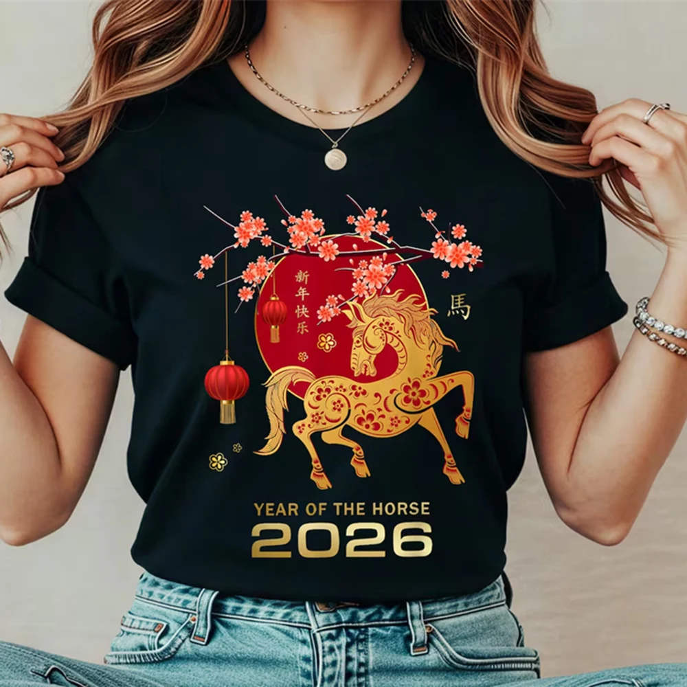 

2026 Футболка с изображением лошади для мужчин, одежда с 3D принтом, крутой огненный дизайн, подарок на год лошади, футболки с короткими рукавами, индивидуальная футболка