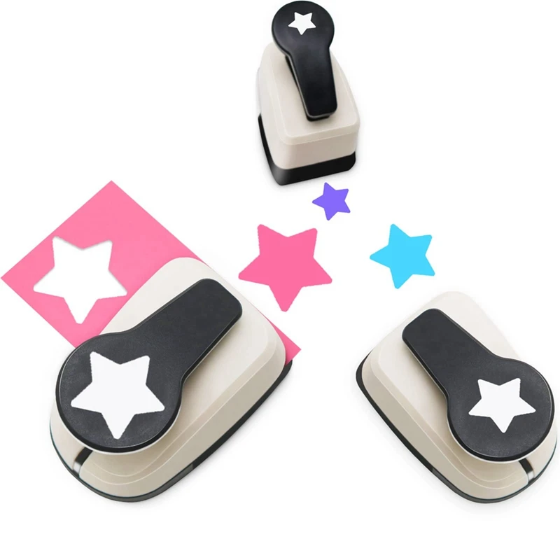 

3Pcs Star Hole Punch, Star Punch, Star Paper Punch, Star Hole Puncher, Star Puncher For Crafts, Paper Punch For Crafting