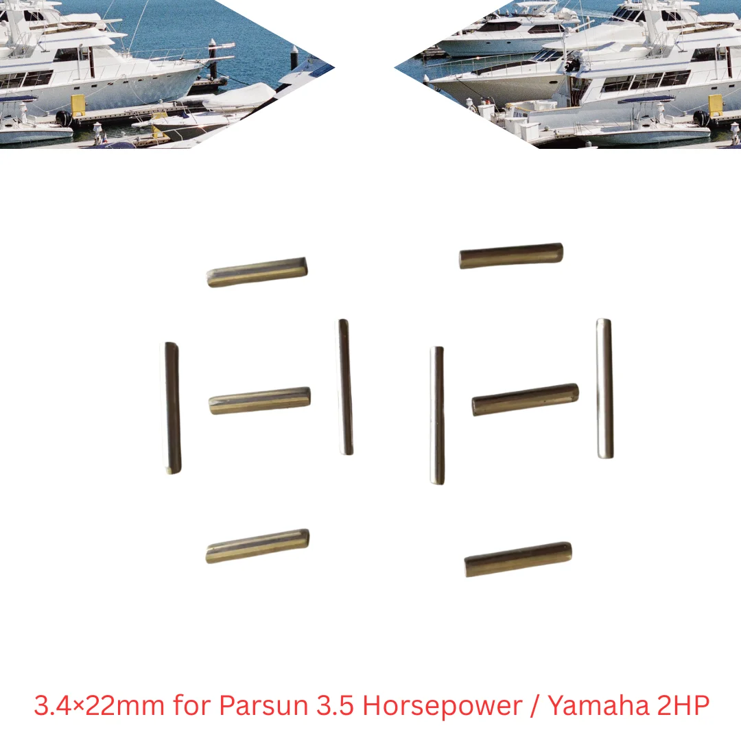 Durable Propeller Shear Pin 3.4×22mm for Parsun 3.5 Horsepower / Yamaha 2HP Outboard Motors (Never Rust)