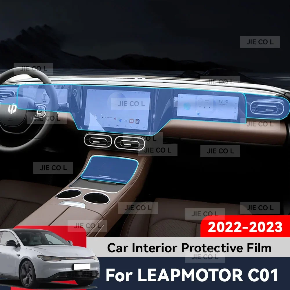 YMC Auto Central Control TPU Navigation Anti Scratch interior Protection Film Navigation For LEAPMOTOR C01 2022 2023 Accessories