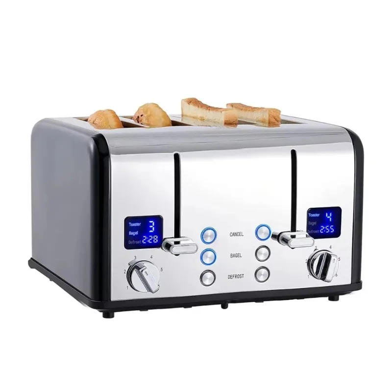 Display Smart Light Emitting Diode Preserve Kitchen Home Timed Multifunction Toaster