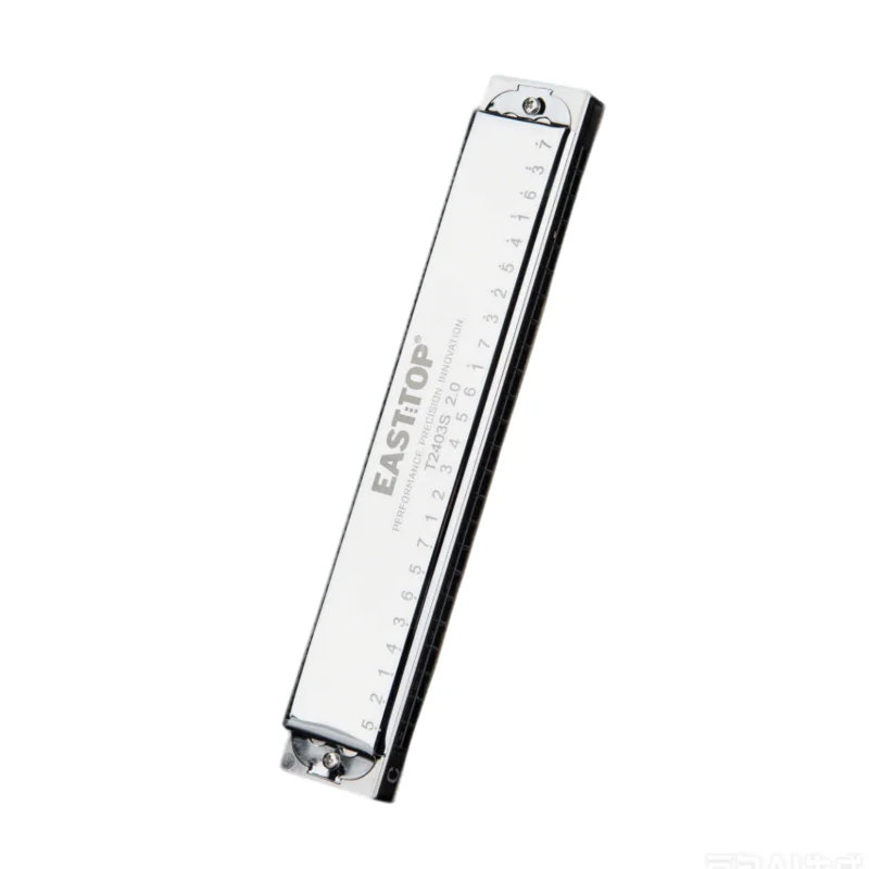 EASTTOP T2403S 2.0 24 Hole C Key Tremolo Harmonica ABS Comb Professional Mouth Organ for Beginner Students Adults Performance