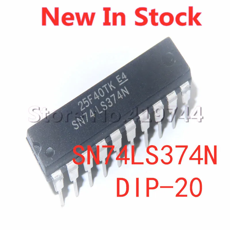 5PCS/LOT SN74LS374N 74LS374 HD74LS374P DIP-20 three-state output eight D edge flip-flop  In Stock NEW Original IC