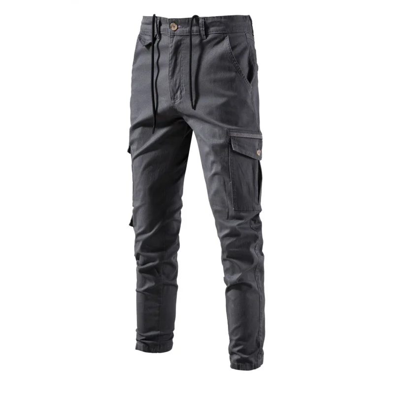 

2025 Spring and Autumn New Men's Casual Cargo Pants Breathable Men's Youth Solid Color Versatile Long Pants