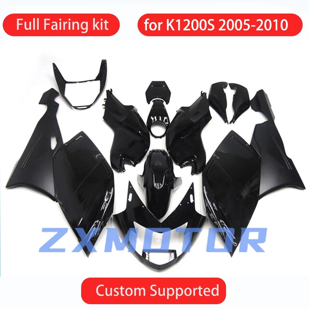 For BMW K1200S 2005 2006 2007 2008 2009 2010 New Style Fairing Kit K 1200S 05 06 07 08 09 10 ZXMT Fairings Bodywork Black
