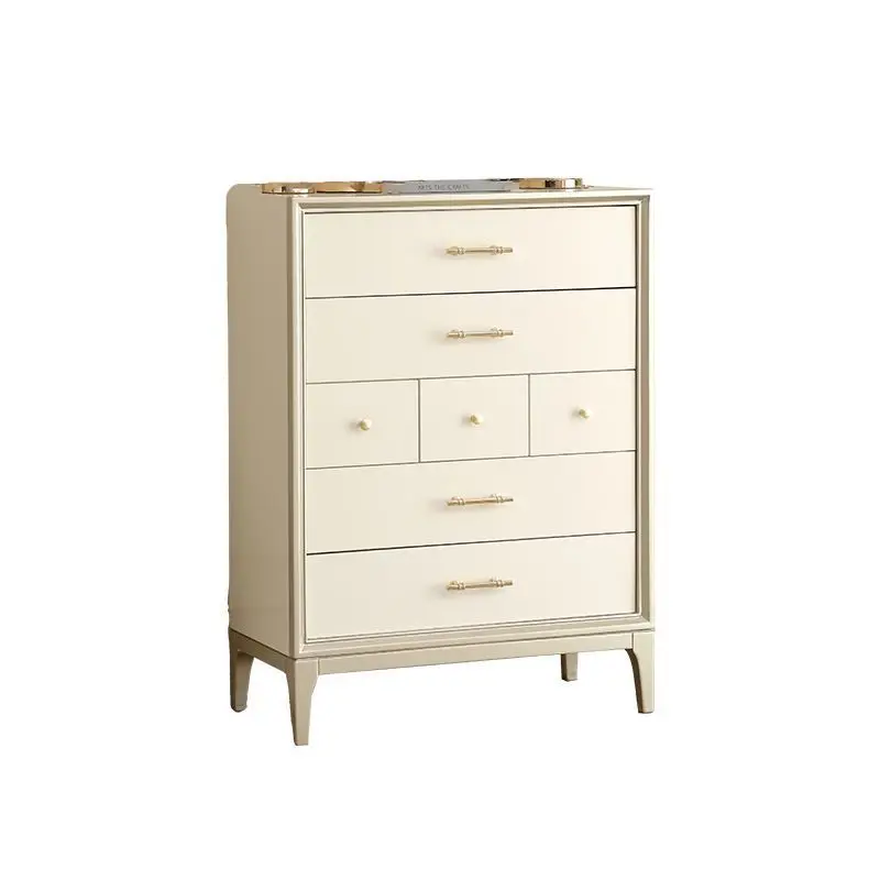

American light luxury solid wood chest cabinet, simple modern seven chest cabinet, living room, bedroom, French locker