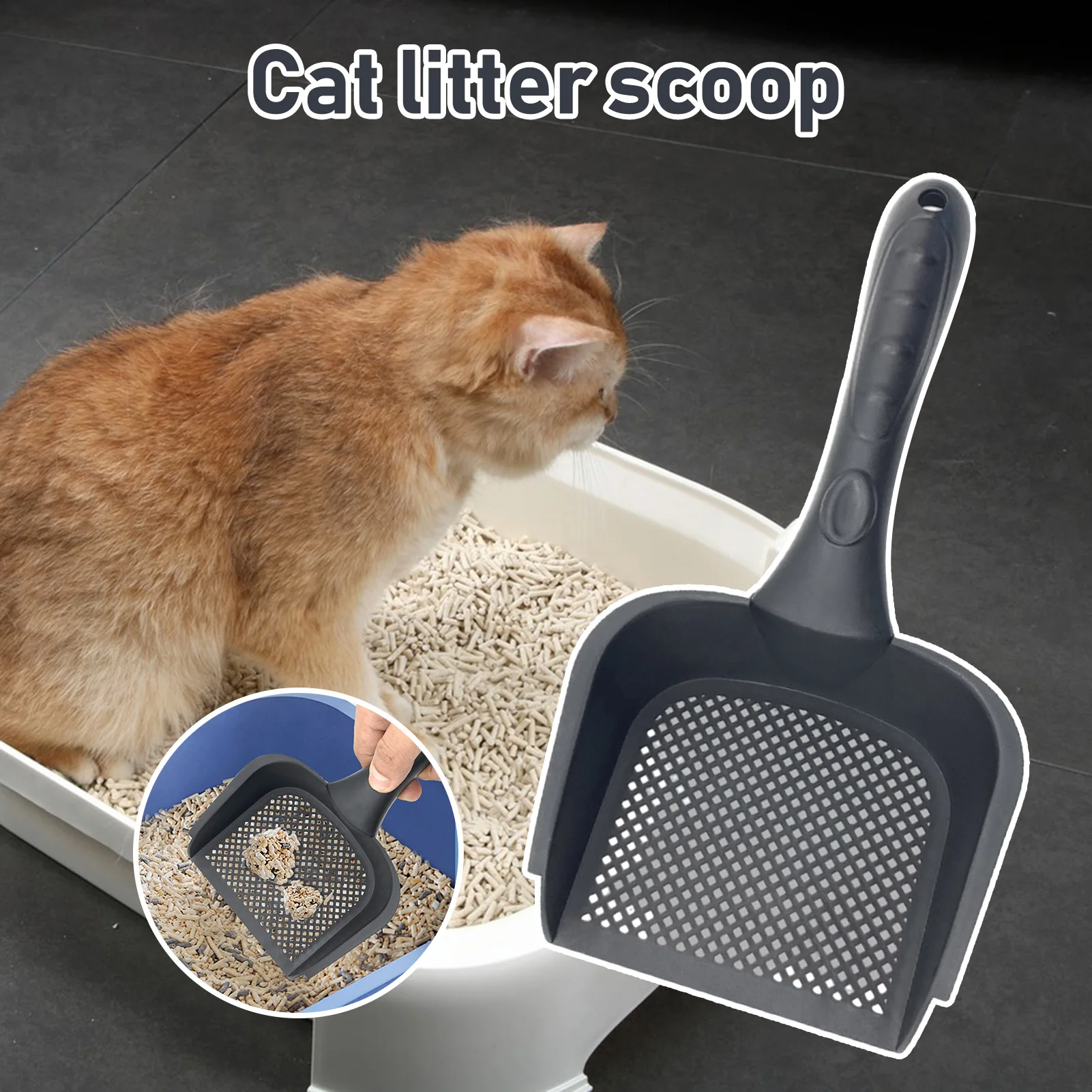 Pet Feces Shovel Hollow Washable Litter Poop Separator Bathroom Thickened Cat Litters Shovel With Hole For Pet Poop