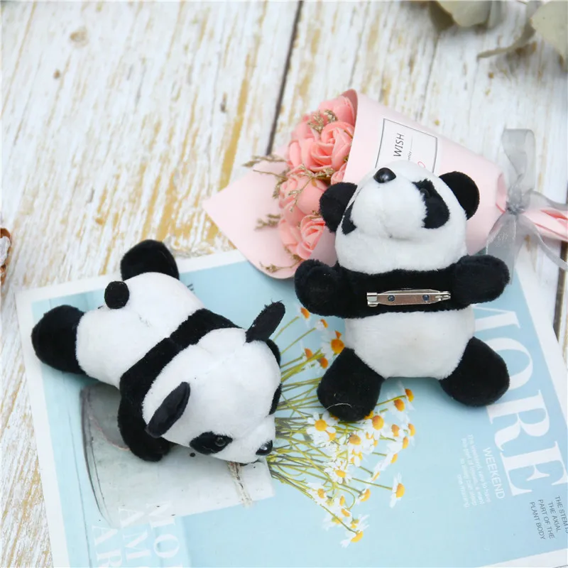 1000pcs Wholesale Three-dimensional Chinese Panda Brooch Cute China Plush Toy Little Doll Pendan,Deposit First to Get Discount