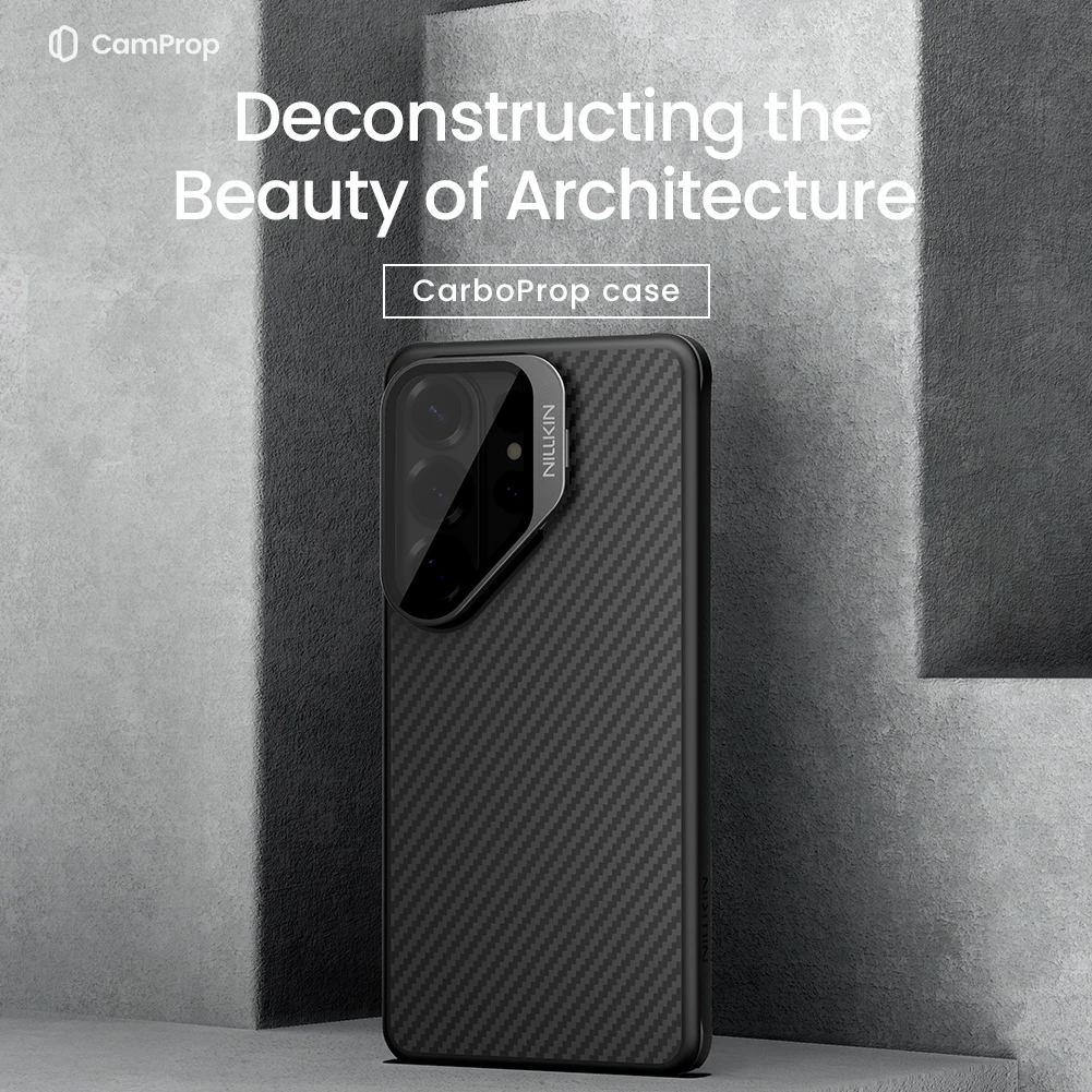 

Магнитный чехол Nillkin Carbo Fiber для Samsung Galaxy S26 Ultra 5G с подставкой и защитой камеры