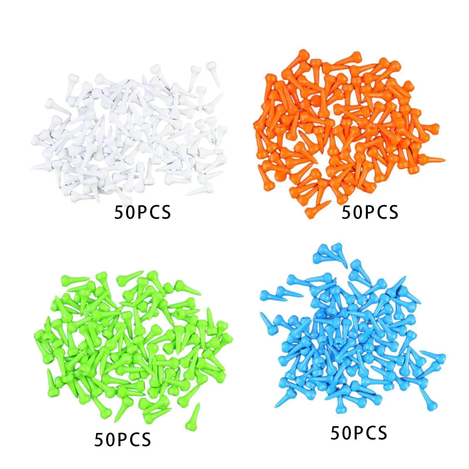 Тройники для игры в гольф 50 шт., портативные многоразовые держатели для тренировочных мячей для начинающих, для мужчин и женщин