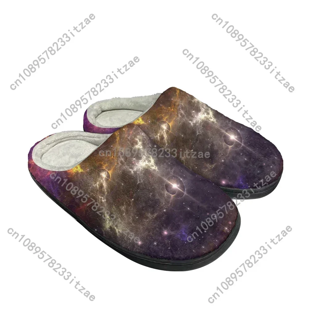 Hot Cool Galaxy Home Cotton Custom Slippers Mens Womens Teenager Latest Bedroom Plush Indoor Keep Warm Shoes Thermal Slipper