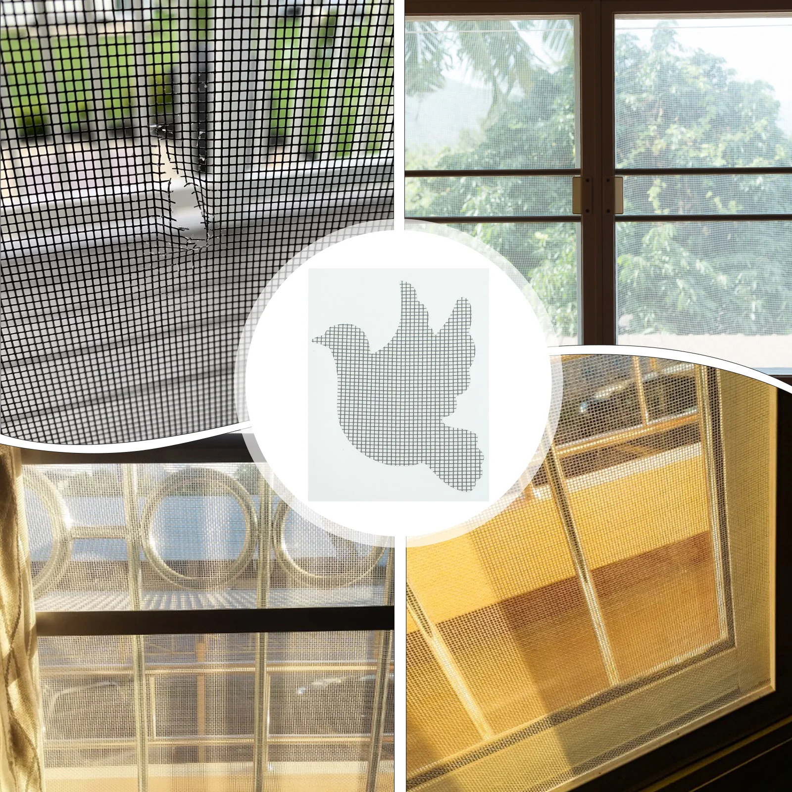 

10pcs Screen Repair Kit for Windows Doors Mesh Tape Patch Strong Adhesive Prevent Insects Mosquitoes Home Screens Yard RV