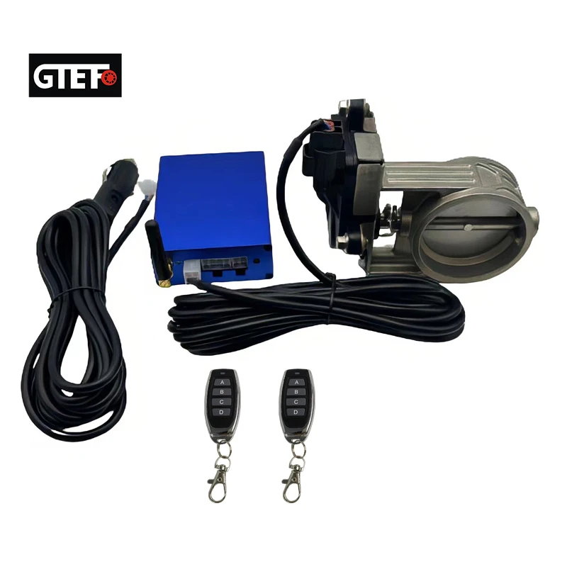 GTEFO Car Exhaust Pipe Valve Electric Kit Universal Multi-angle Mode 51 60 63 70 76MM Controller Device Remote Kit