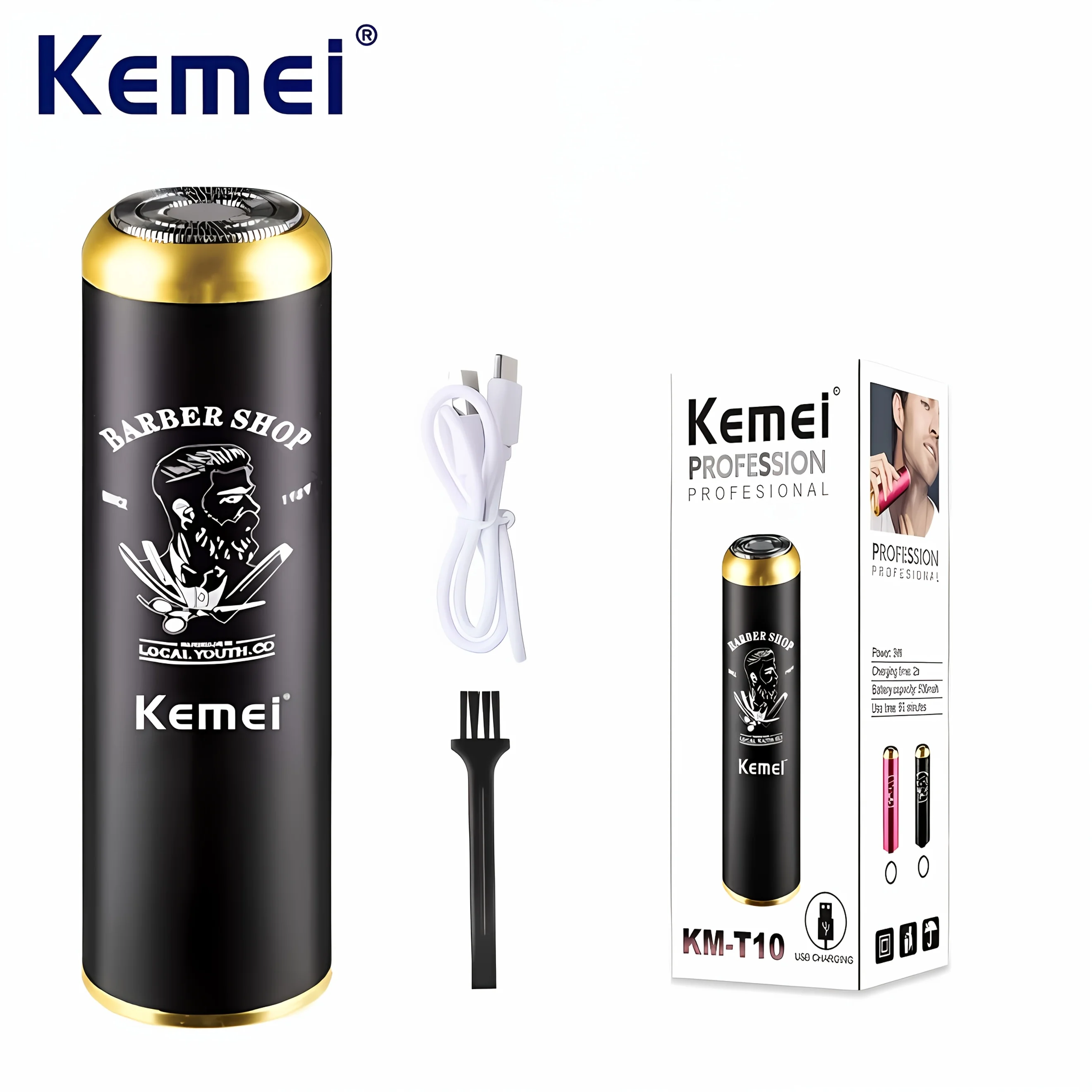 

Мини-электробритва Kome KM-T10, портативная USB-аккумуляторная батарея, плавающая головка с плавающим лезвием для домашнего и использования в автомобиле