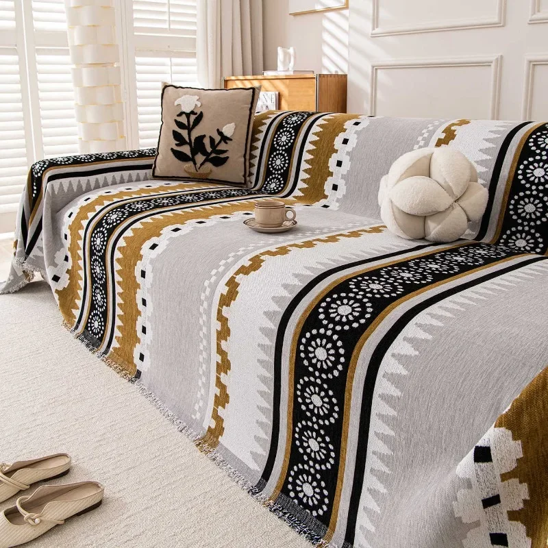 1PC Sofa Towel Full Cover Bohemian Geometry All-inclusive Cover Sofa Blanket High-end Sense Universal in All Seasons