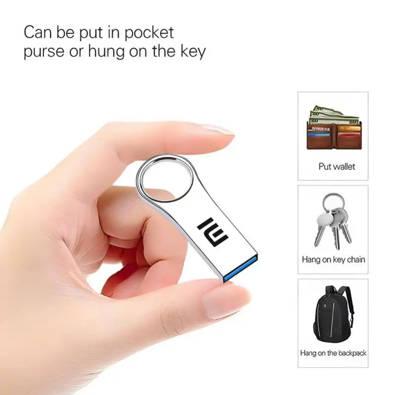 Xiaomi 2TB USB 3.0 Mini Pen Drive High Speed Transmission 1TB 512GB Metal Flash Drive Waterproof Portable Memoria Storage 2024