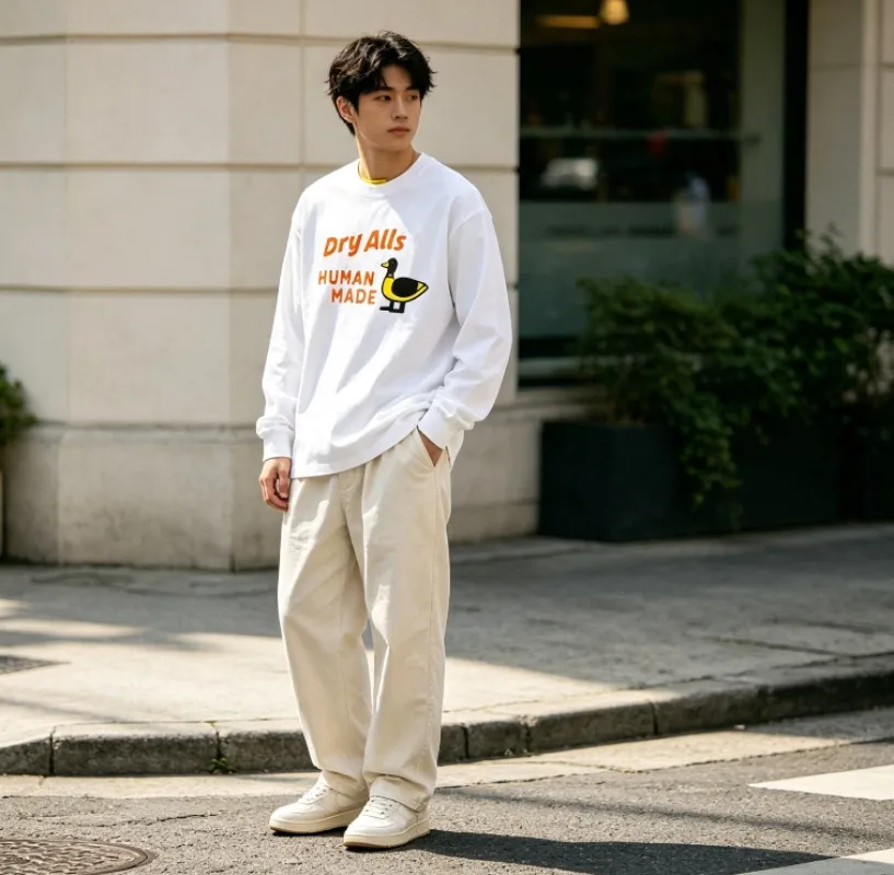 Human Made 2026 Fall L/S Tee Soft Crewneck Casual Unisex Comfort Top