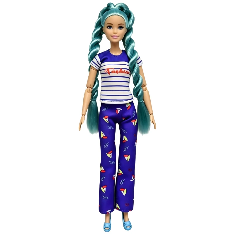 Newest 11.5 Inch Female Doll With Fashion Clothes Hair Joints Movable Figure Without Shoes Best Birthday Present For Girl DIY
