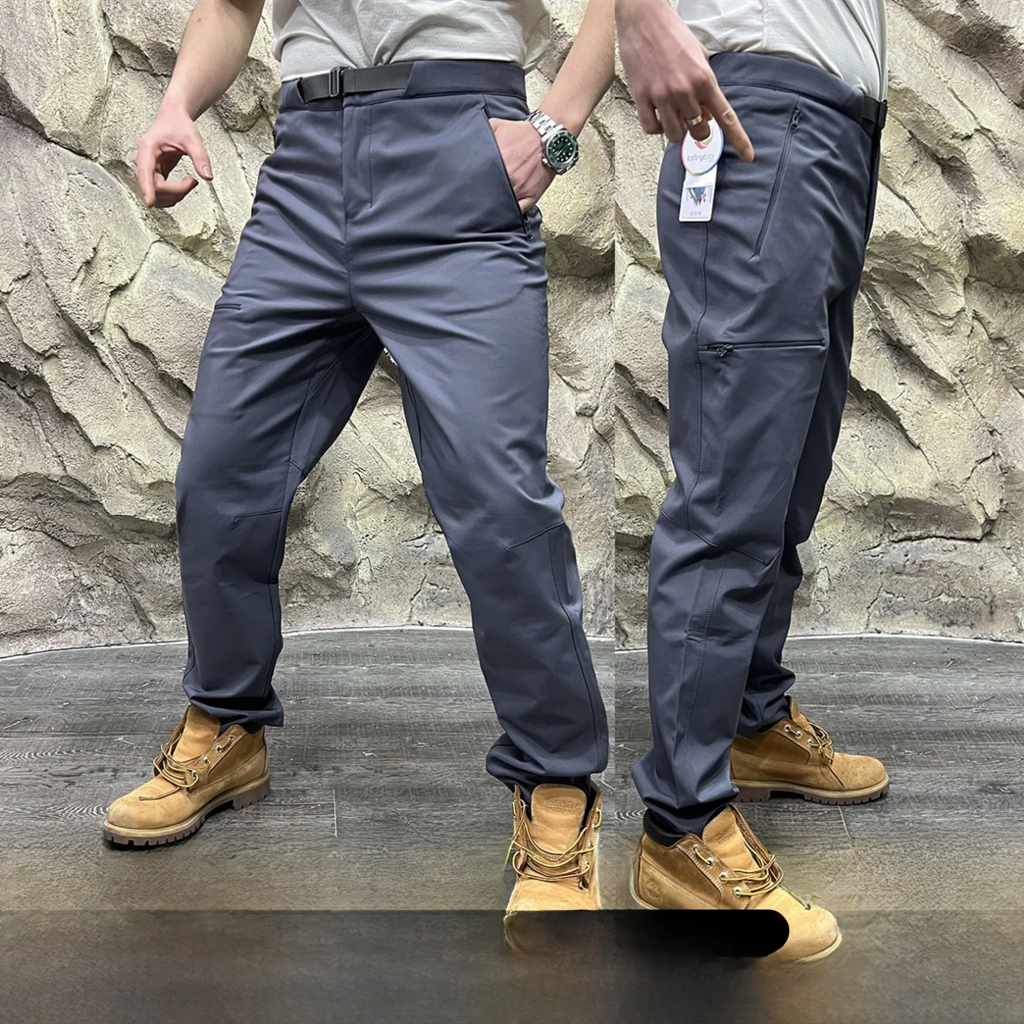 

Outdoor Men's Fce Lined Soft ell Pants Windproof Warm Thermal DWR Water Resistant Casual Straight Leg Trousers