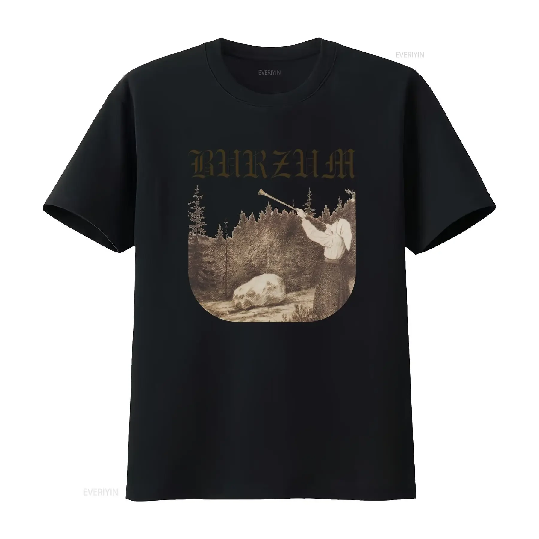 Burzum Philosofem T-Shirt Vintage Washed Top für den Alltag Dehnbares Designer-Kleidungsstück Weiche Unisex-Mode Lässig Vielseitig