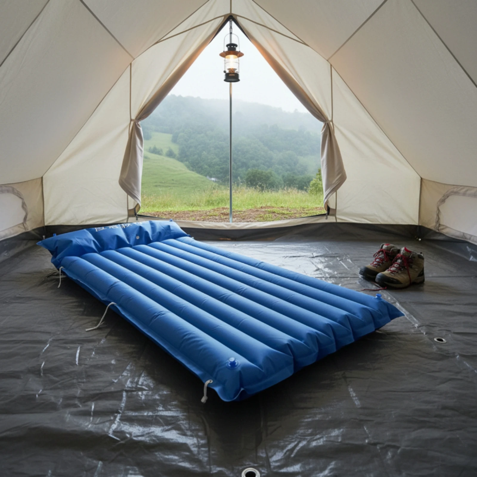 Portable Rescue Mattress Outdoor Use Foldable Air Bed Camping Mattress Waterproof Emergency Gear Built-in Pillow