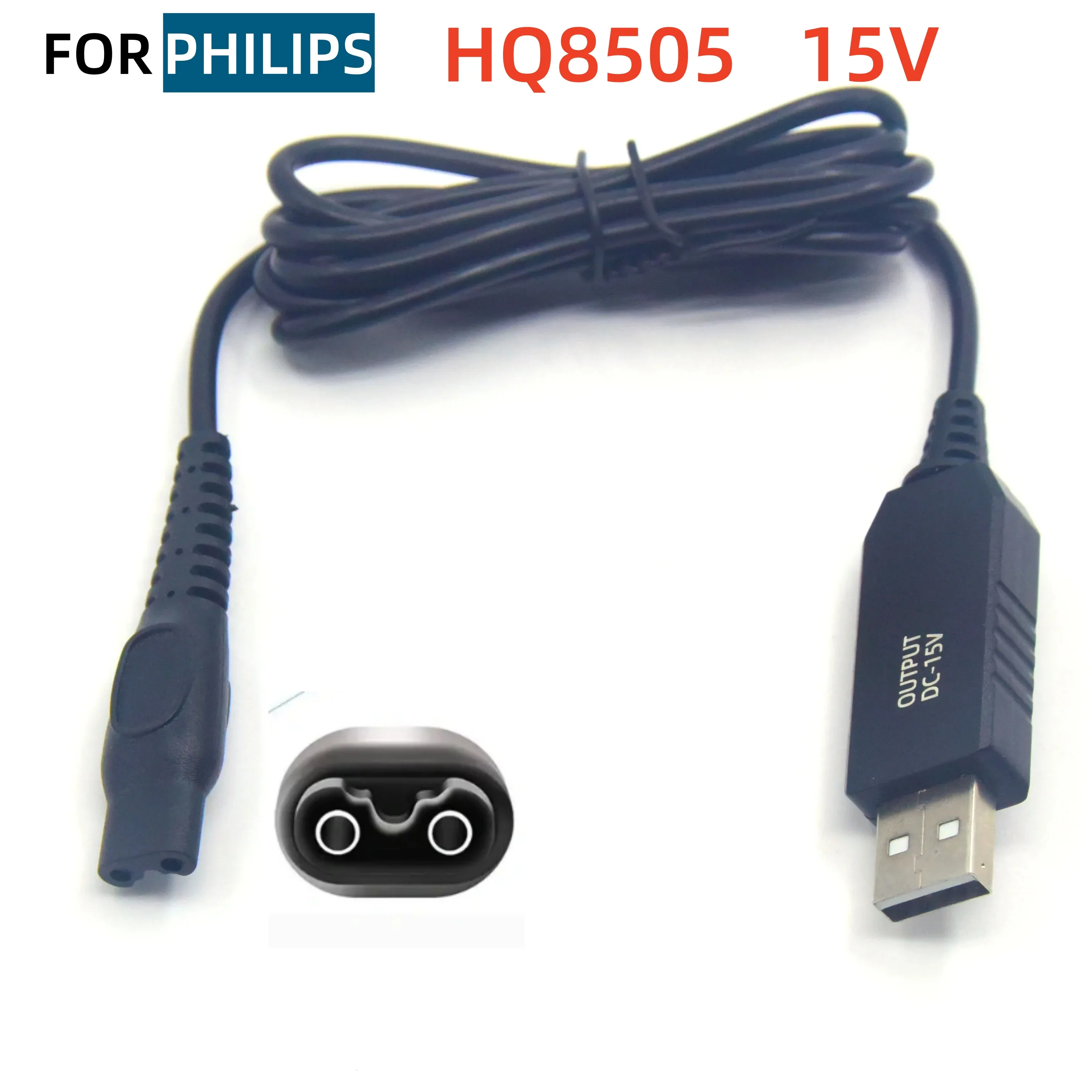 HQ8505 15V USB Charger Power Cable for Philips Electric Shaver Series 3000 5000 7000 9000 Norelco One Blade QP6520 QP6510