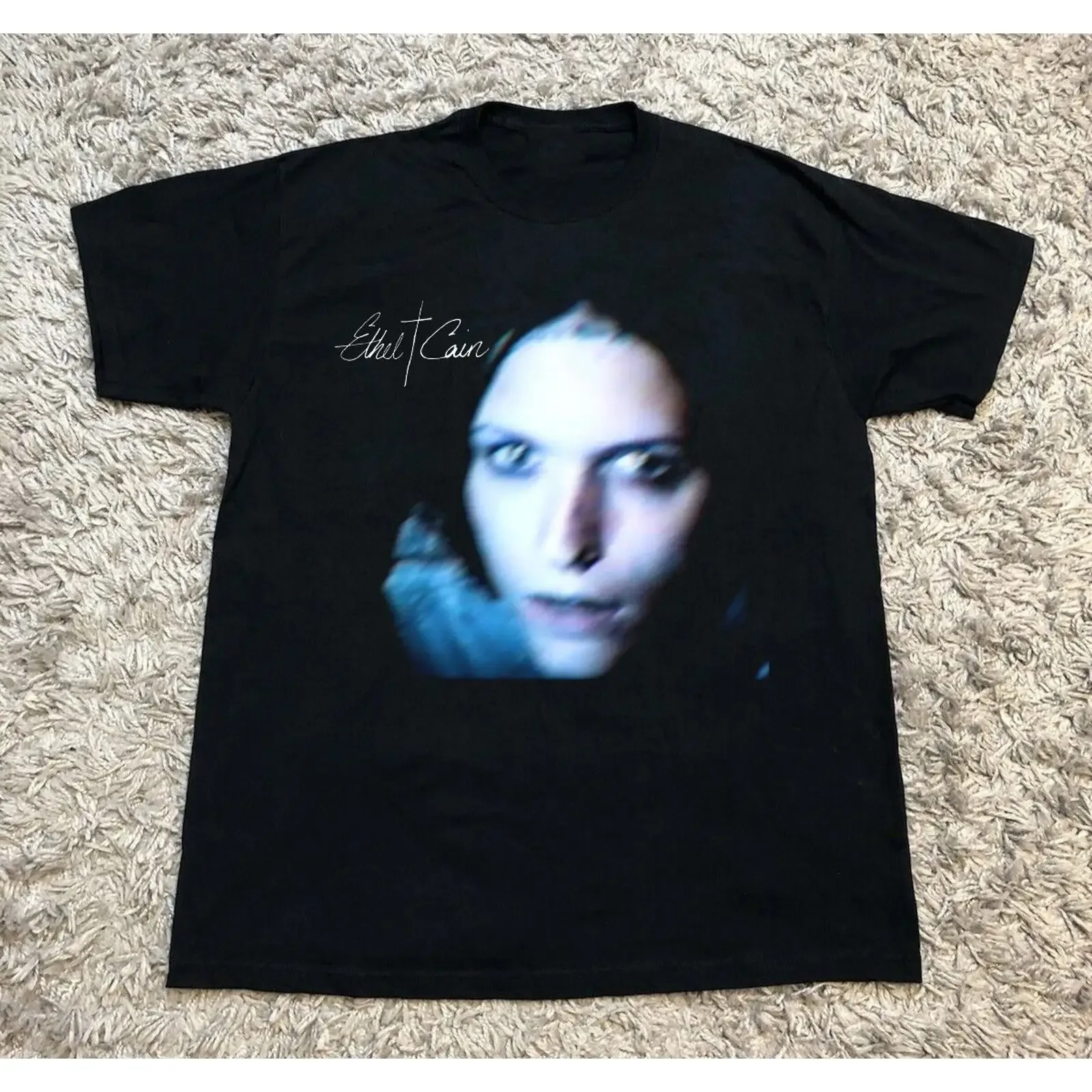 NEW Ptolemaea Ethel Cain  Cotton Black All Size T Shirt AE230 vintage Washed Unisex Slightly homme Soft Versatile Stylish