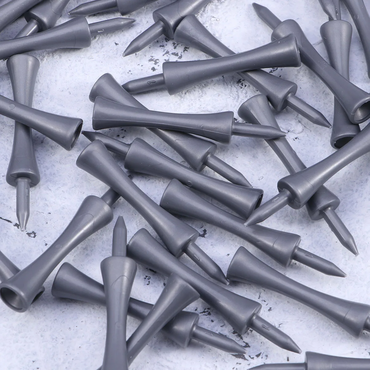 50 قطعة 70 مللي متر تي شيرت جولف رمادي القلعة تي شيرت بلاستيك متين خفيف الوزن لأدوات التدريب على ممارسة الرياضة في الهواء الطلق