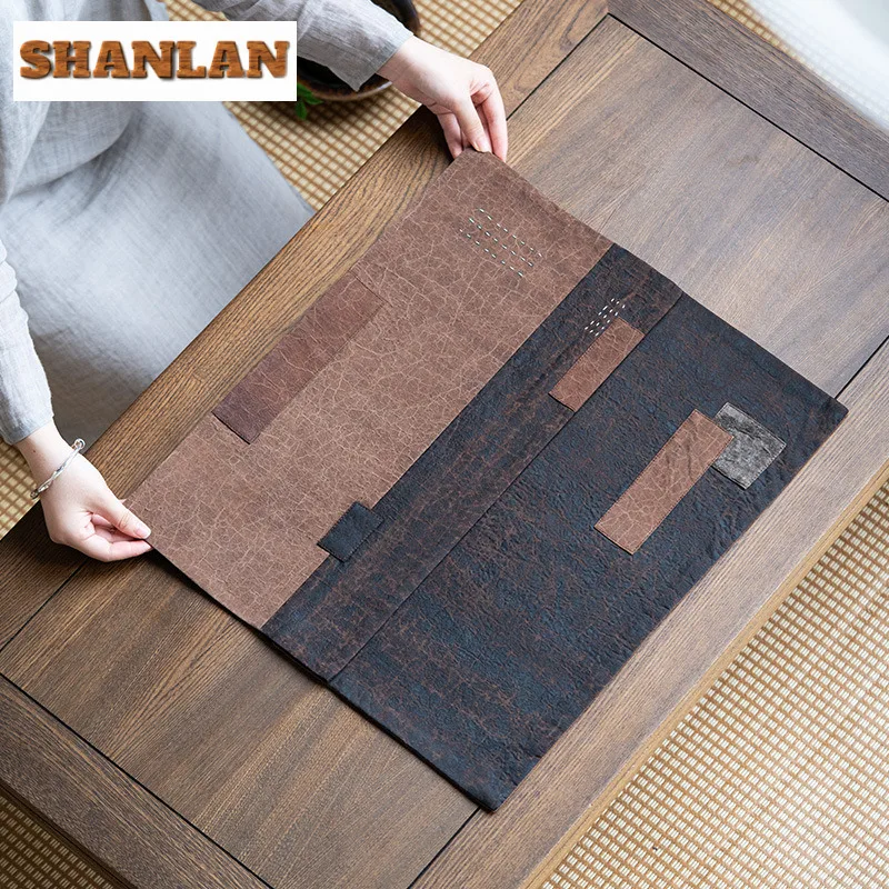 Fragrant Cloud Gauze Splicing Double-sided Tea Table Mats Boutique Drink Coaster Dinner Table Cloth Mat Tableware Ornaments Gift