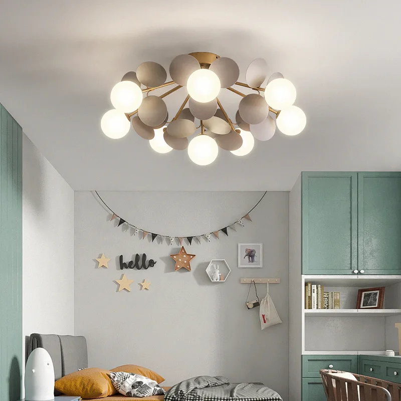 Lámpara de techo moderna para decoración de habitación de niños, luz montada en el techo, decoración nórdica para guardería