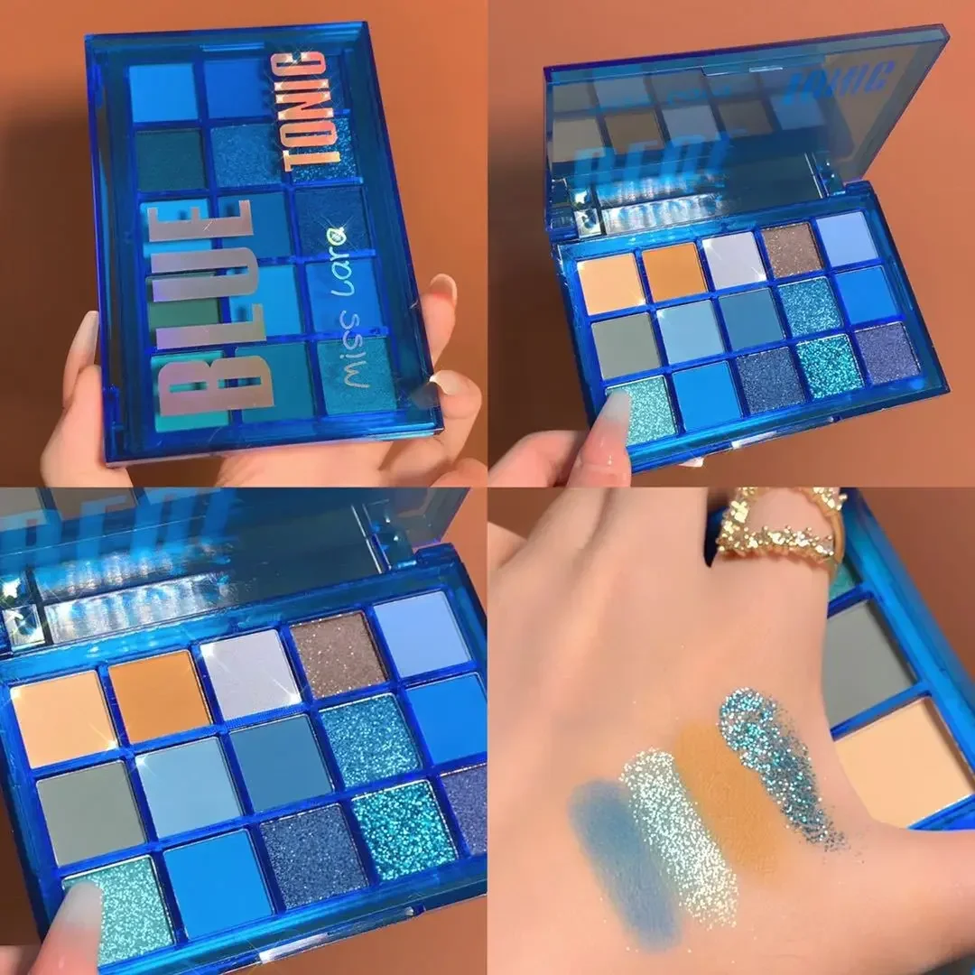 Miss Lara-paleta de sombras de ojos para fiesta, paleta de neón, 15 sombras mate brillantes, pigmento mate