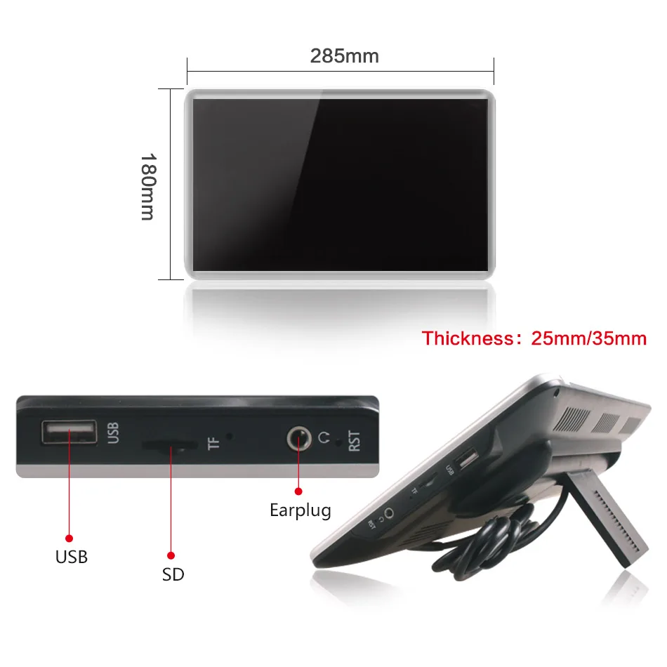 11.6'' Android Car Headrest Player IPS HD  With WIFI 3G Bluetooth&FM Transmitter Screen USB SD MP5 Player Seat Install