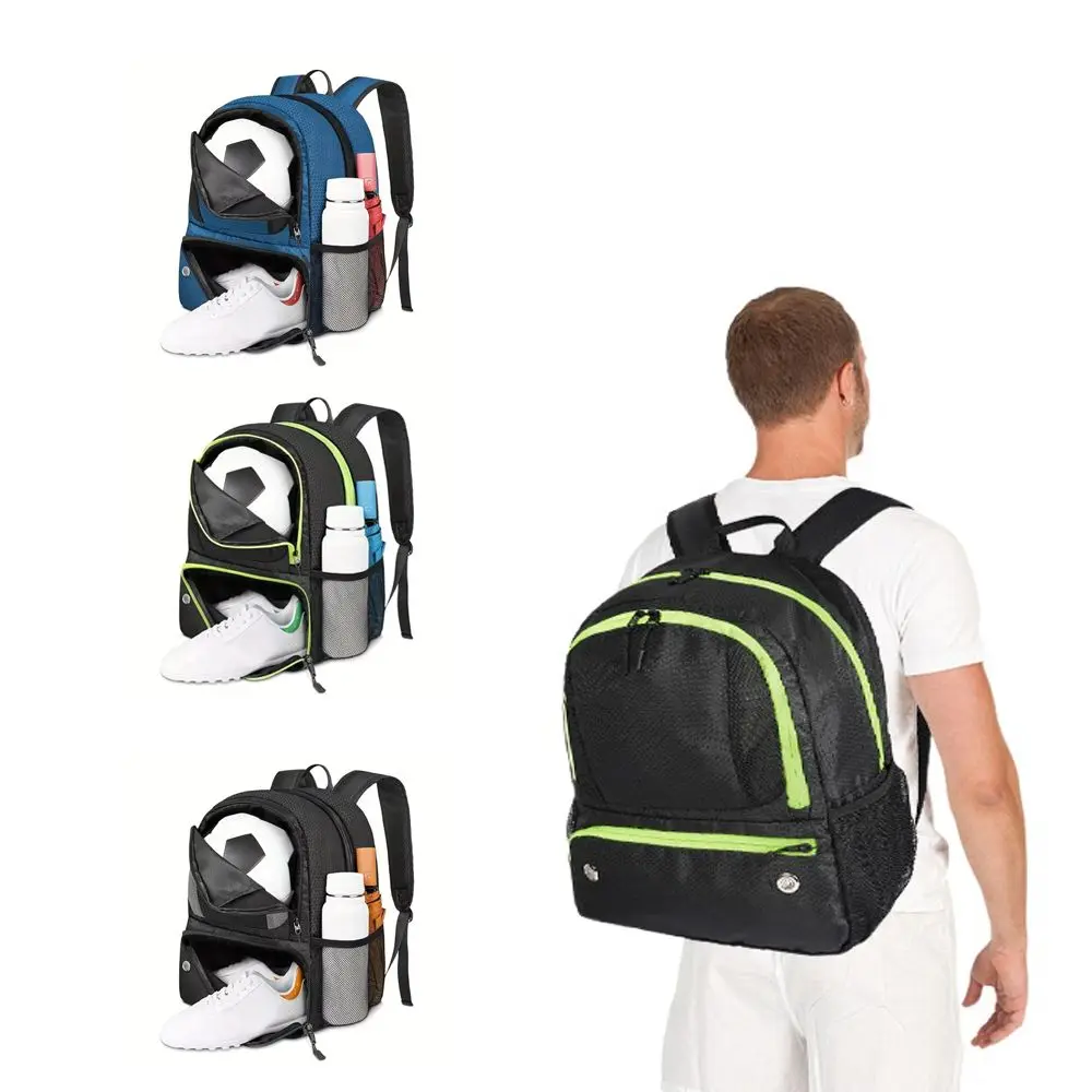 

Unisex Soccer Bag Waterproof with Ball Holder Shoe Compartment Soccer Backpack Breathable Durable Sport Equipment Bag