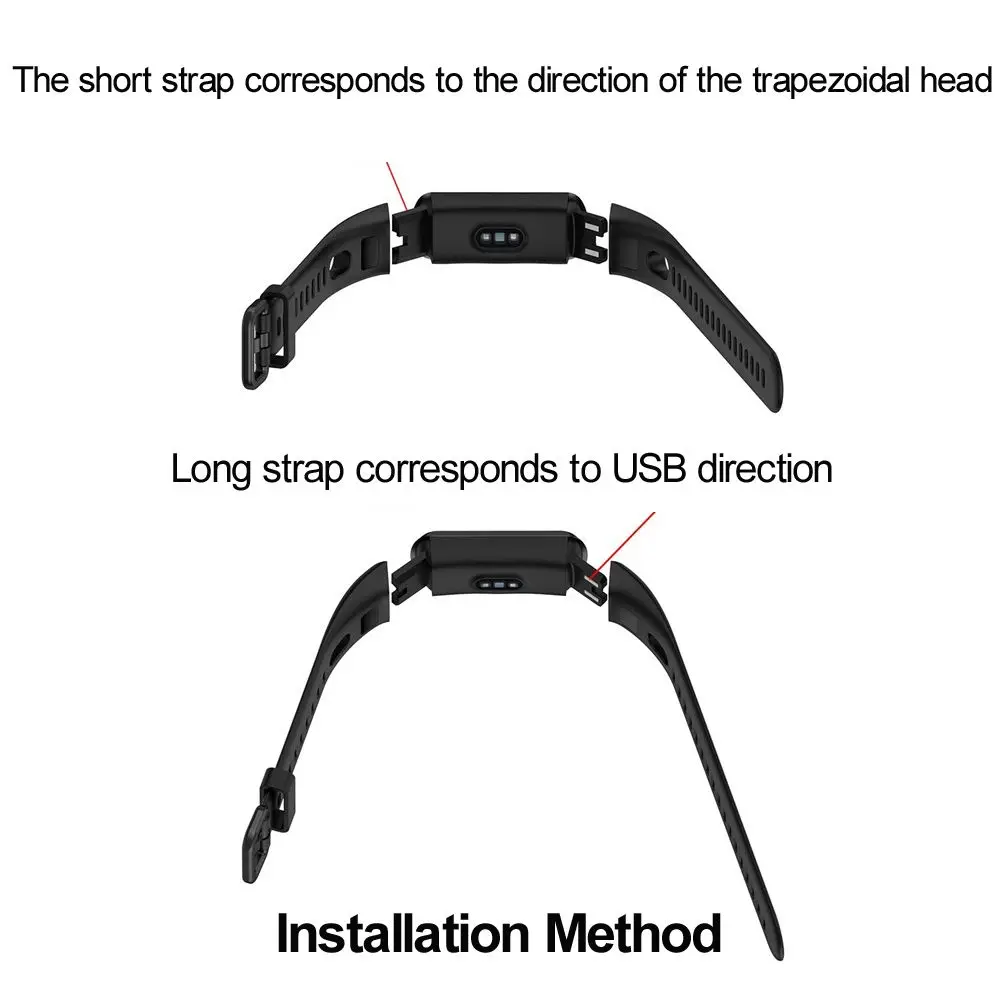 Buckle Wristbands Sports Replacement Watch Band Soft Wrist Strap Silicone Strap For HUAWEI Band 4 ADS-B29 Honor Band 5i ADS-B19