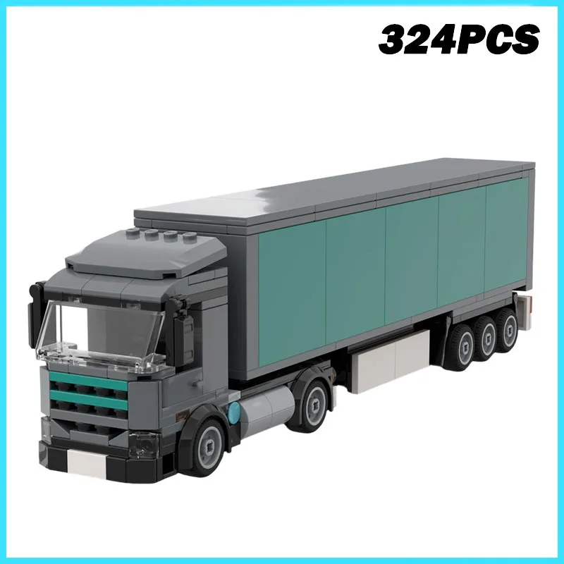 324PCS NEW City Car Model Heavy-Duty Traction Truck Technical Vehicle MOC Building Blocks Bricks Assembly Toy Adult Kids Gift