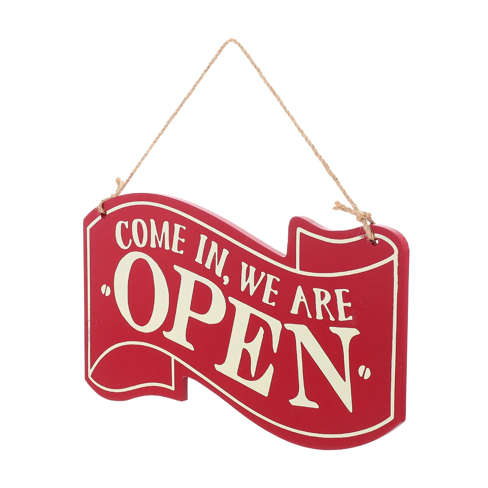 

Double-Sided Door Plate Store Accessory Vintage Decor Emblems Multifunction Delicate Sign Open Wooden Retro Closed