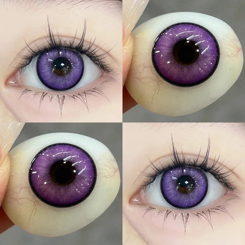 KSSEYE 1pair Halloween Color Contact Lenses for Eye With Prescription Green Contacts Anime Purple Lenses Contacts Cosplay Yearly