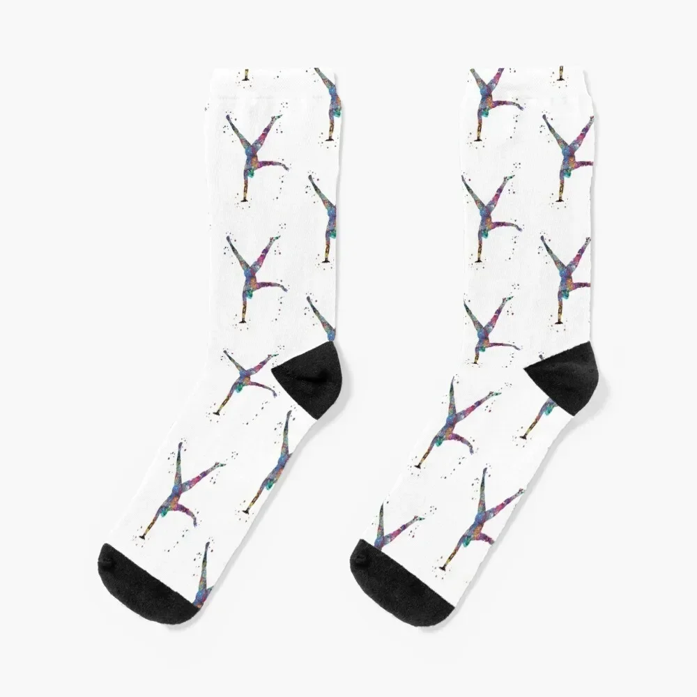 Gymnastic balance on one hand Socks Running sports stockings Christmas Man Socks Women's