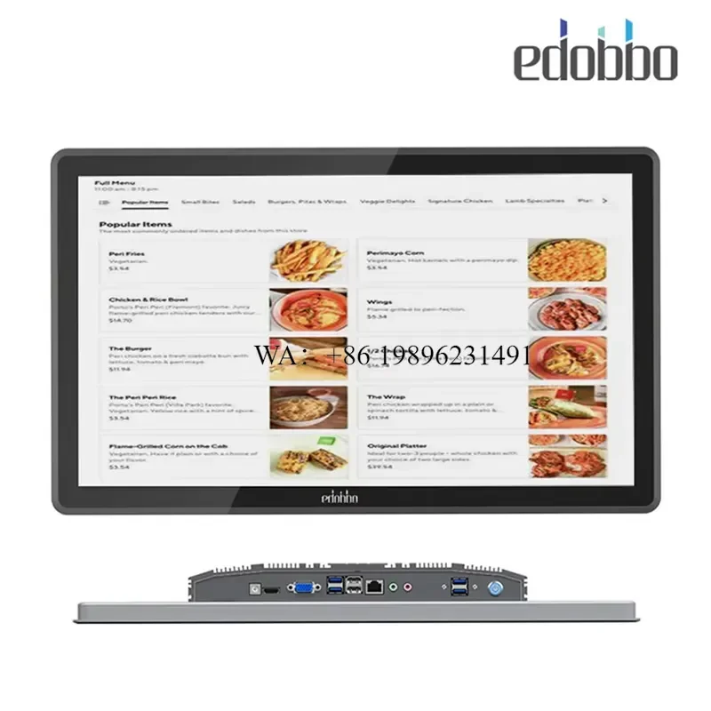 KDS215 21.5 Inch Touchscreen POS Terminal Windows/Android POS Wall-Mountable Space-Saving Kitchen Display System