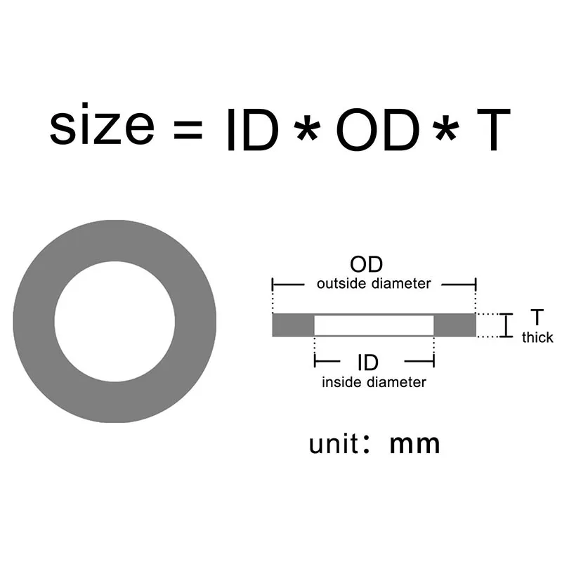 50/ 100 stücke 0.3/ 0.5/0,8mm schwarz/weiß Kunststoff Nylon ultra dünne Unter leg scheibe Flach ring Dichtung m2 m 2,5 m3 m4 m5 m6 m8 m10