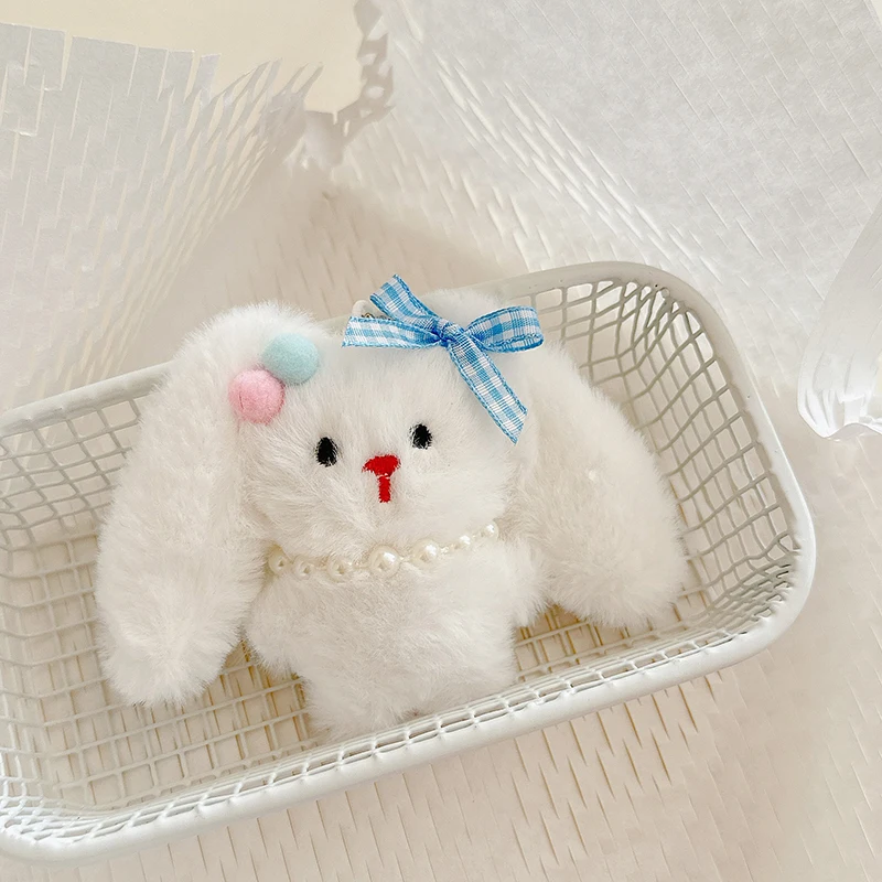 

Rabbit Keychain Bag Backpack Hanging Decoration Girl Gifts Cute Plush Bunny Doll Pendant Cartoon Stuffed Long-eared