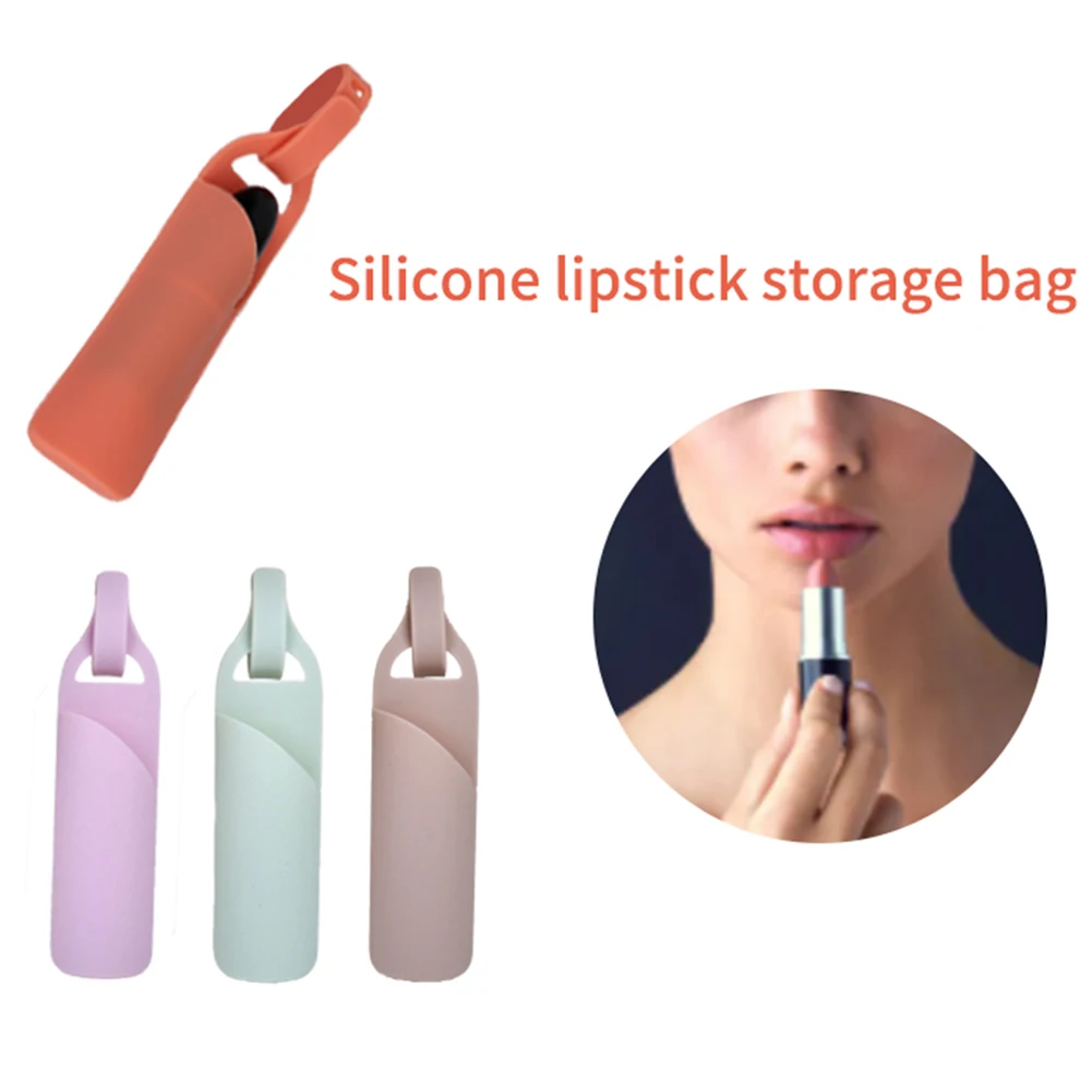 Portable Lipgloss Bag Silicone Lip Gloss Travel Bag Lip Balm Storage Sleeve for Stanley Cup Accessories