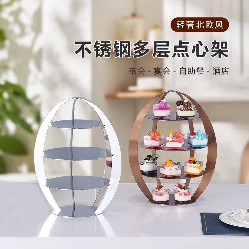 Buffet Dessert Table Display Rack Bread Pastry Cold Food Tea Banquet Set Table Afternoon Tea Snack Rack Fruit Plate