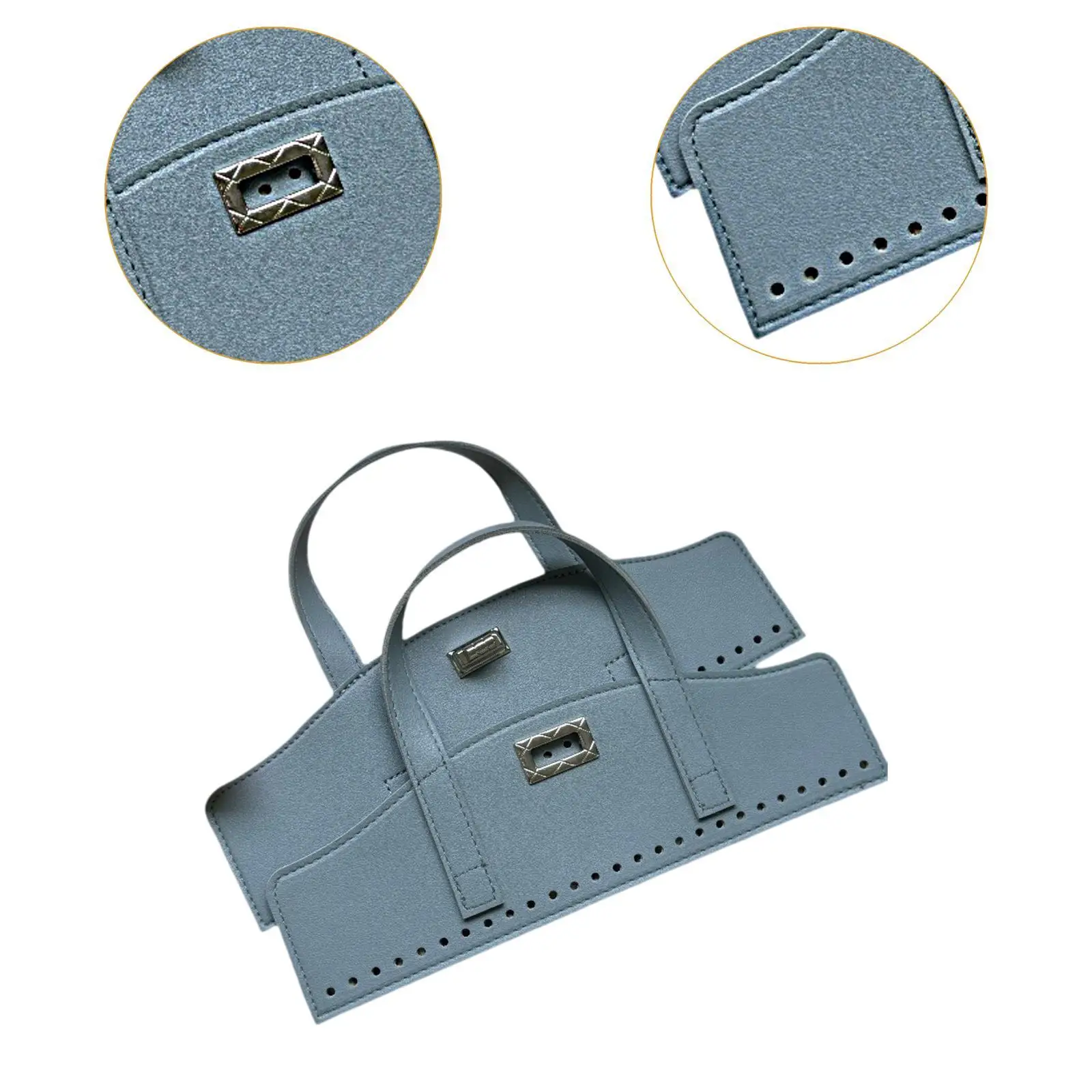 

2 Pieces DIY Crochet Handbag Kit with Lock Multifunctional Gifts Handbag Handles