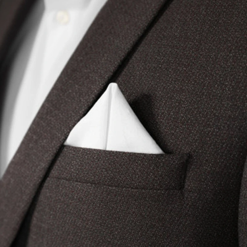 Solid Color White Pocket Handkerchief for Sweating for Grooms, Weddings for Fitness Enthusiasts and Adventurers